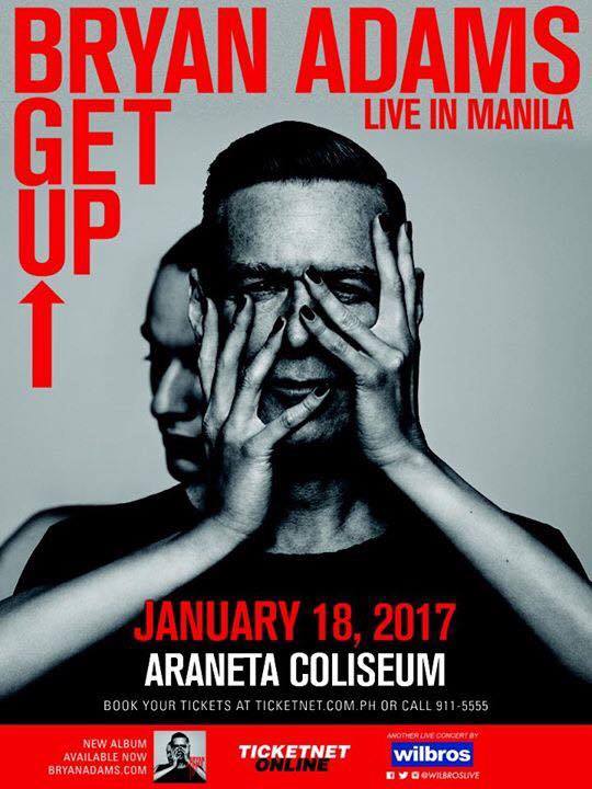 Legendary Bryan Adams Live in Manila on January 18, 2017