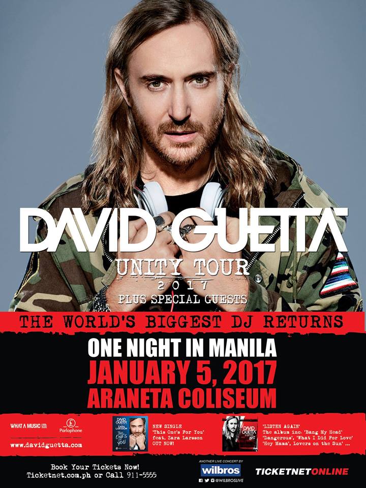 David Guetta: World's Famous DJ Live in Manila 01.05.17 at Araneta Coliseum